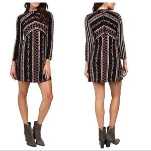 Free People Stella Print Long Sleeve Dress